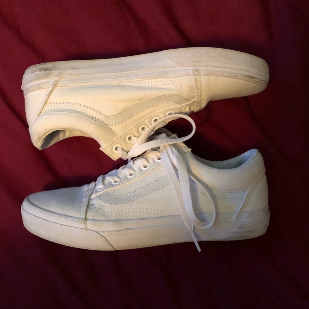 White Old Skool Vans